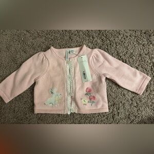 Janie and Jack Pink Knit Cardigan